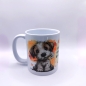 Preview: Hund mit Gänseblümchen Tasse