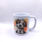 Preview: Hund mit Gänseblümchen Tasse