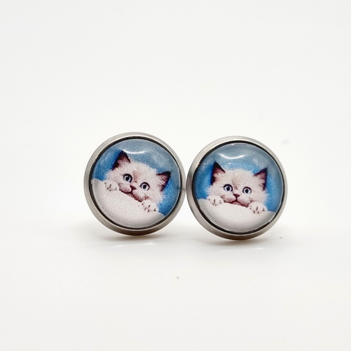 Birma Blick Katze Cabochon 10mm