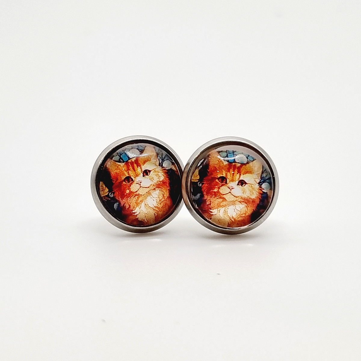 Flammenpfoten Katze Cabochon 10mm