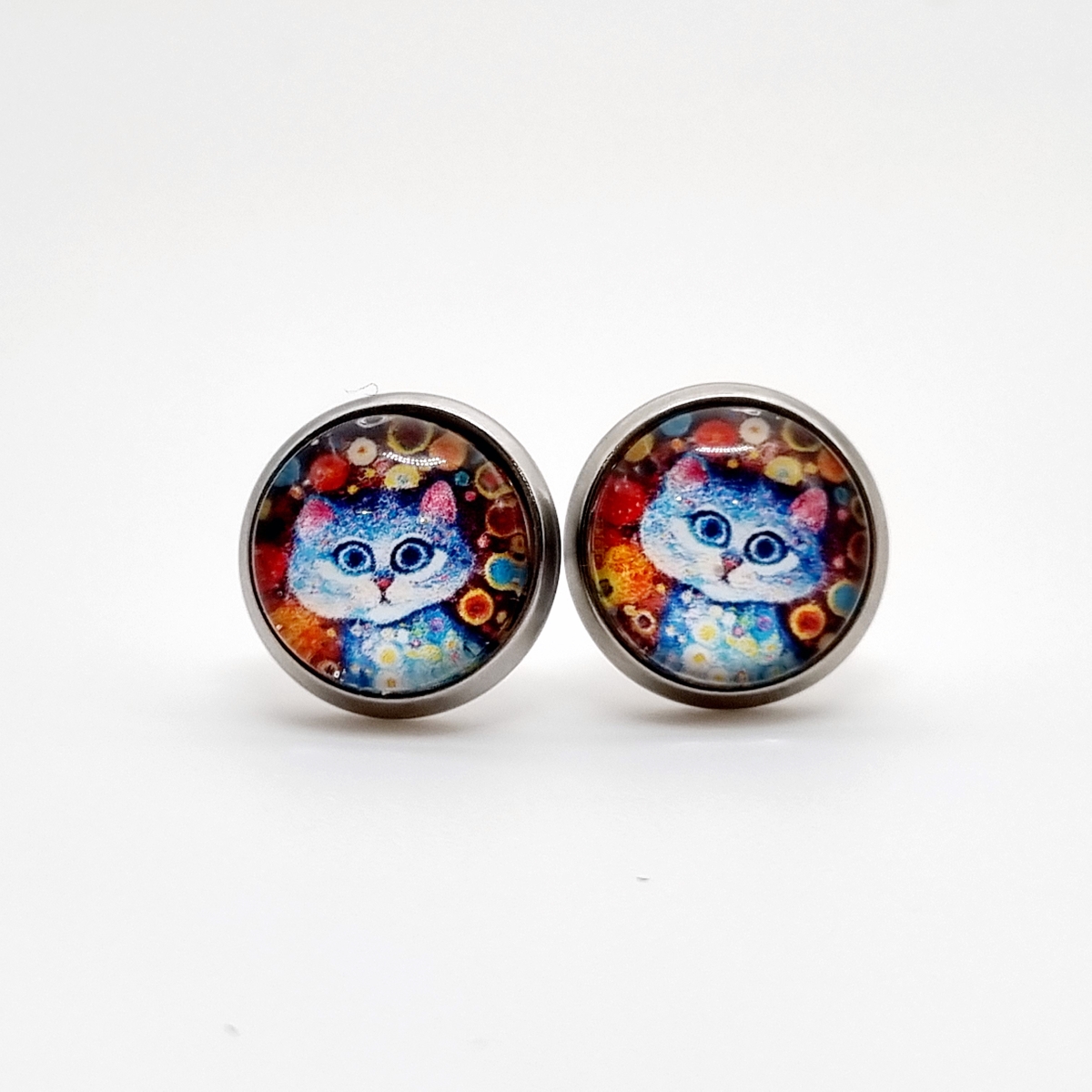 Zauberin Katze Cabochon 10mm