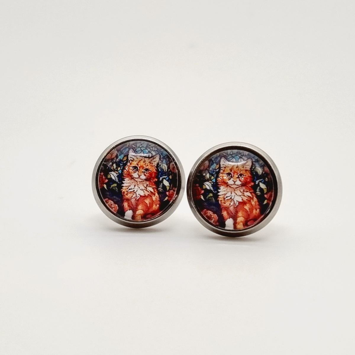 Feuerblüten Katze Cabochon 10mm