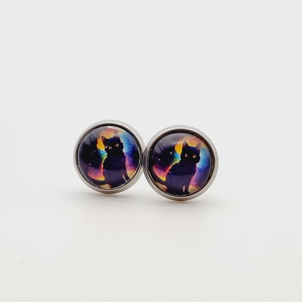 Farbklecks Katze Cabochon 10mm