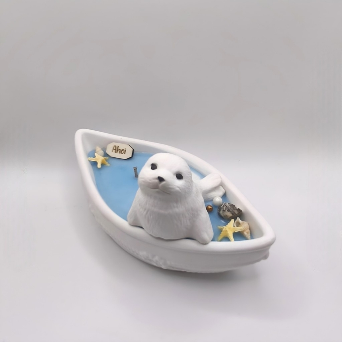 Preview: Sojawachskerze Robbe im Boot