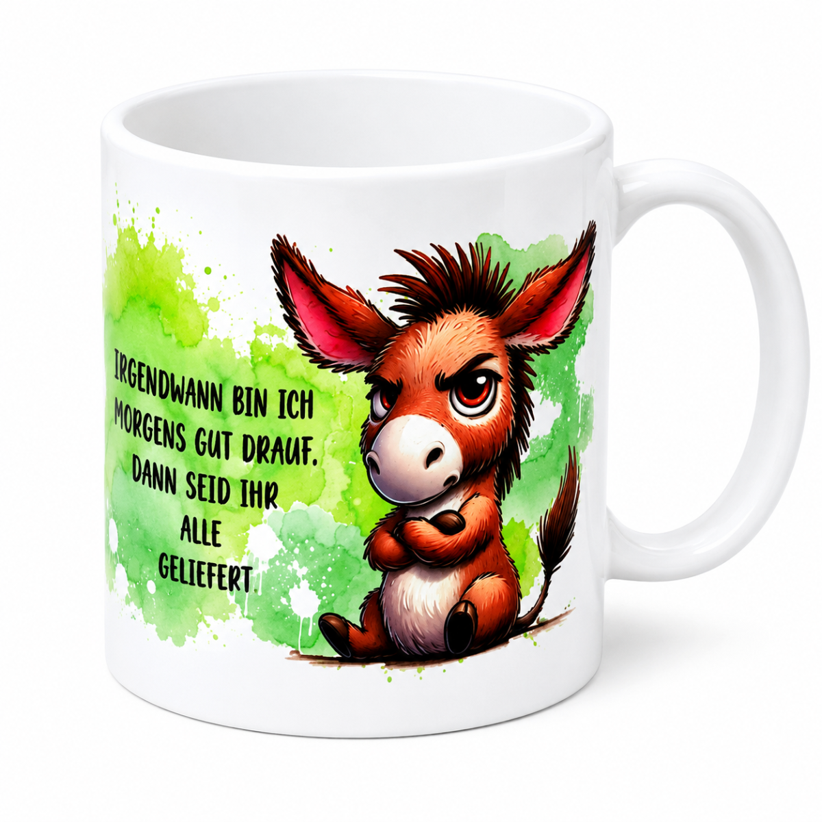 Preview: Tasse Esel am Morgen