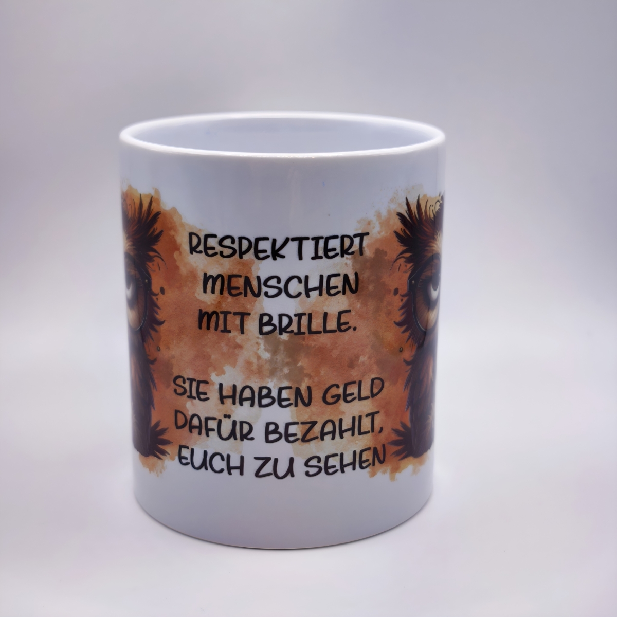 Eule mit Brille Tasse