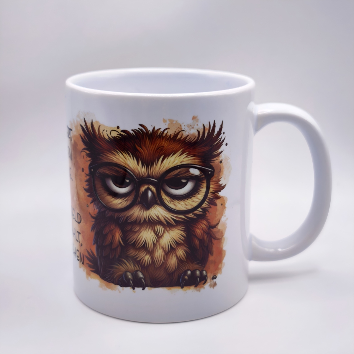Eule mit Brille Tasse