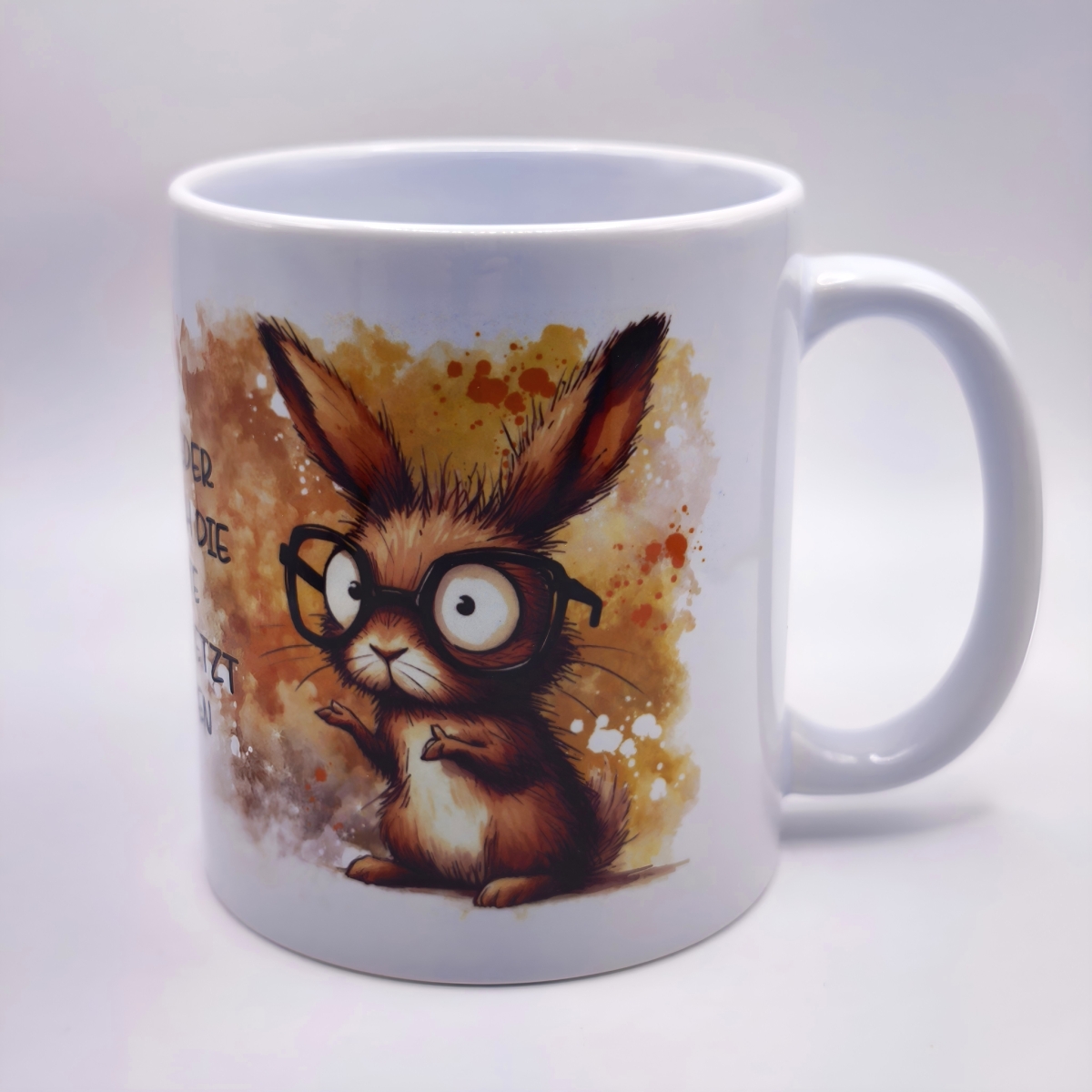 Hase mit Brille Tasse