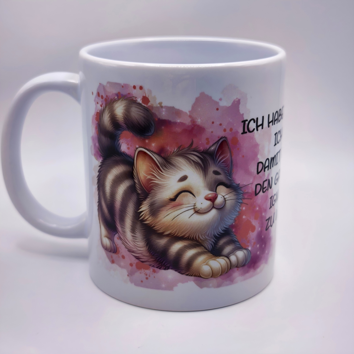Streckende Katzen Tasse