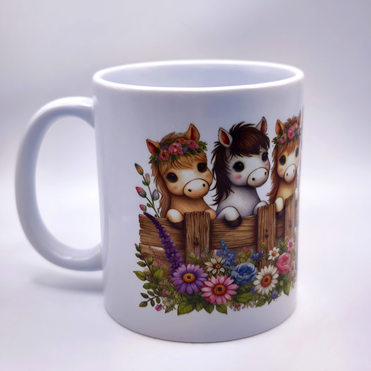 Ponys am Zaun Tasse