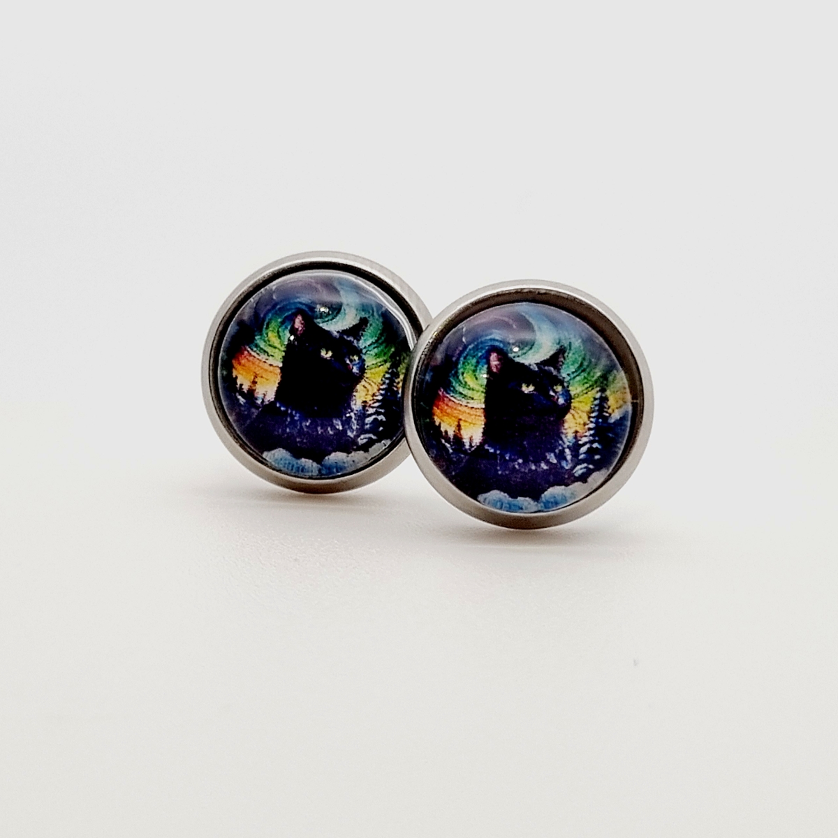 Nordlicht Katzen Magie Cabochons 10mm