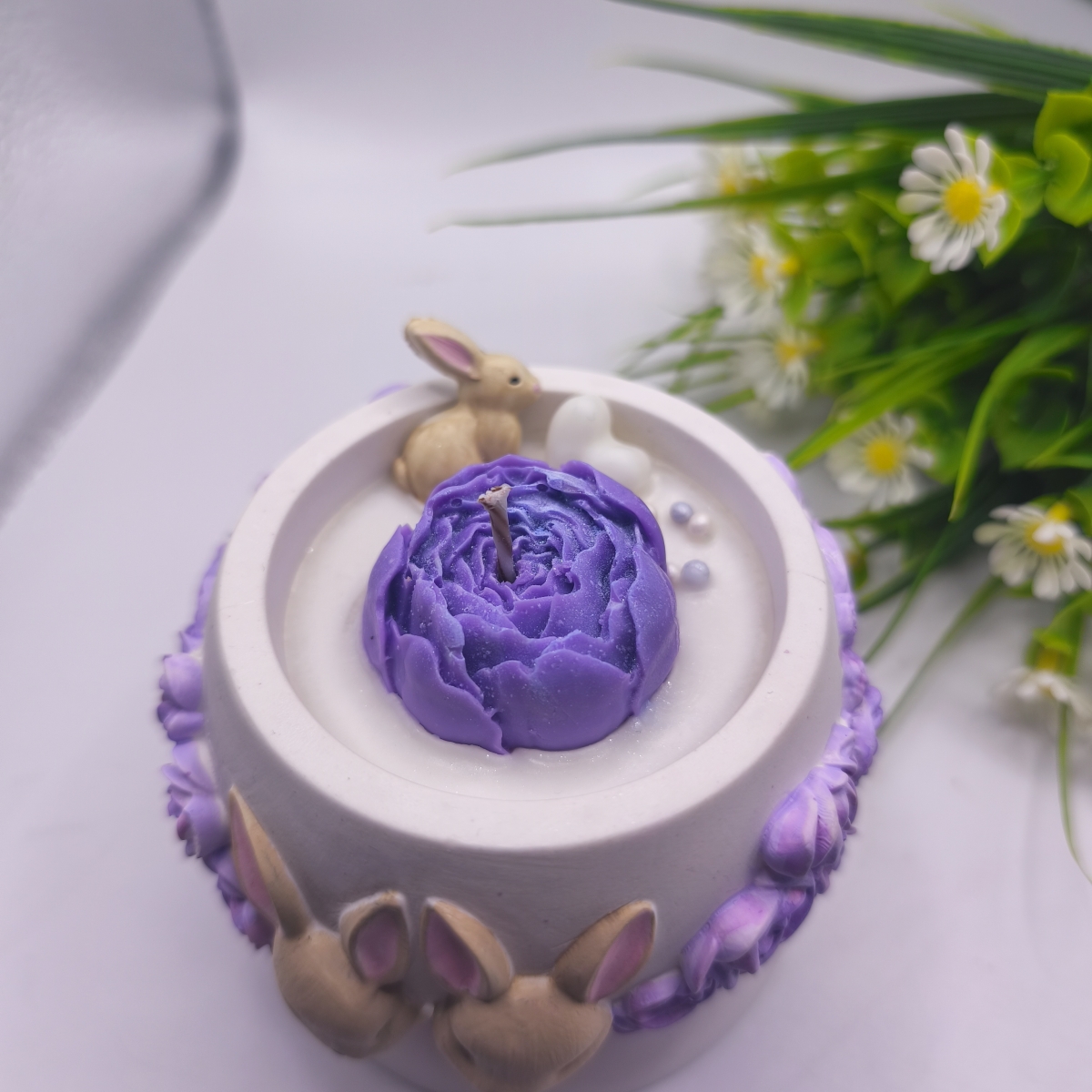 Frühlingskerze Sojawachs Hasen