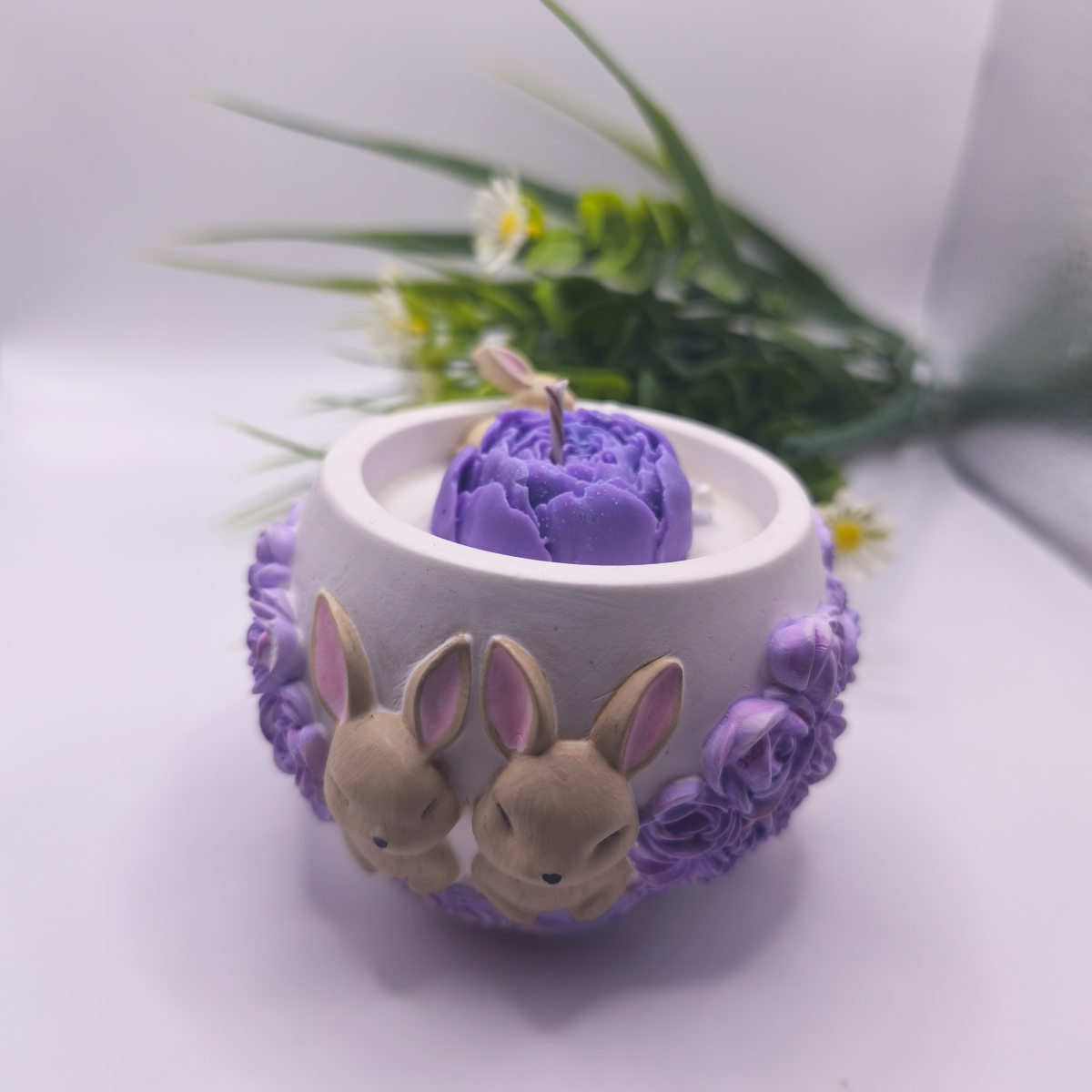 Frühlingskerze Sojawachs Hasen