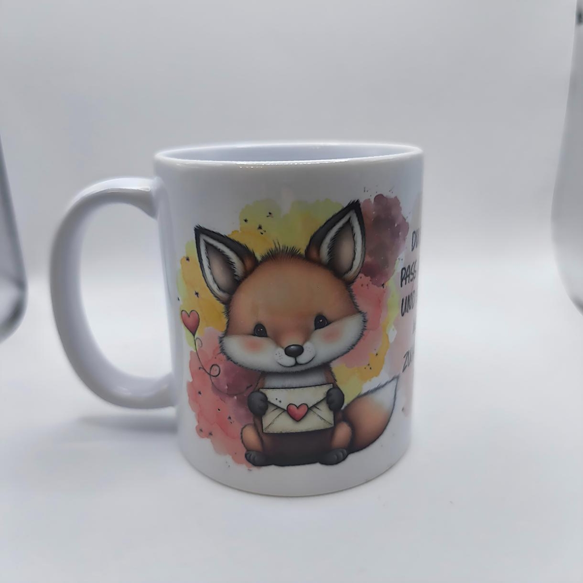 Fuchs Tasse Pass auf dich auf