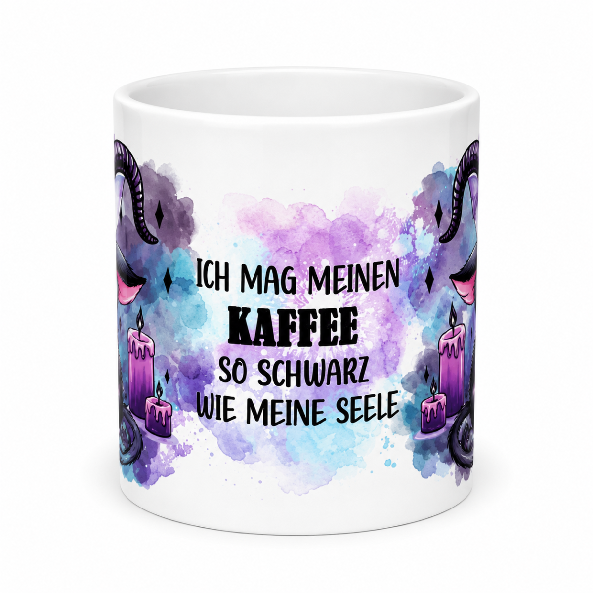 Tasse schwarz wie die Seele der Kaffee