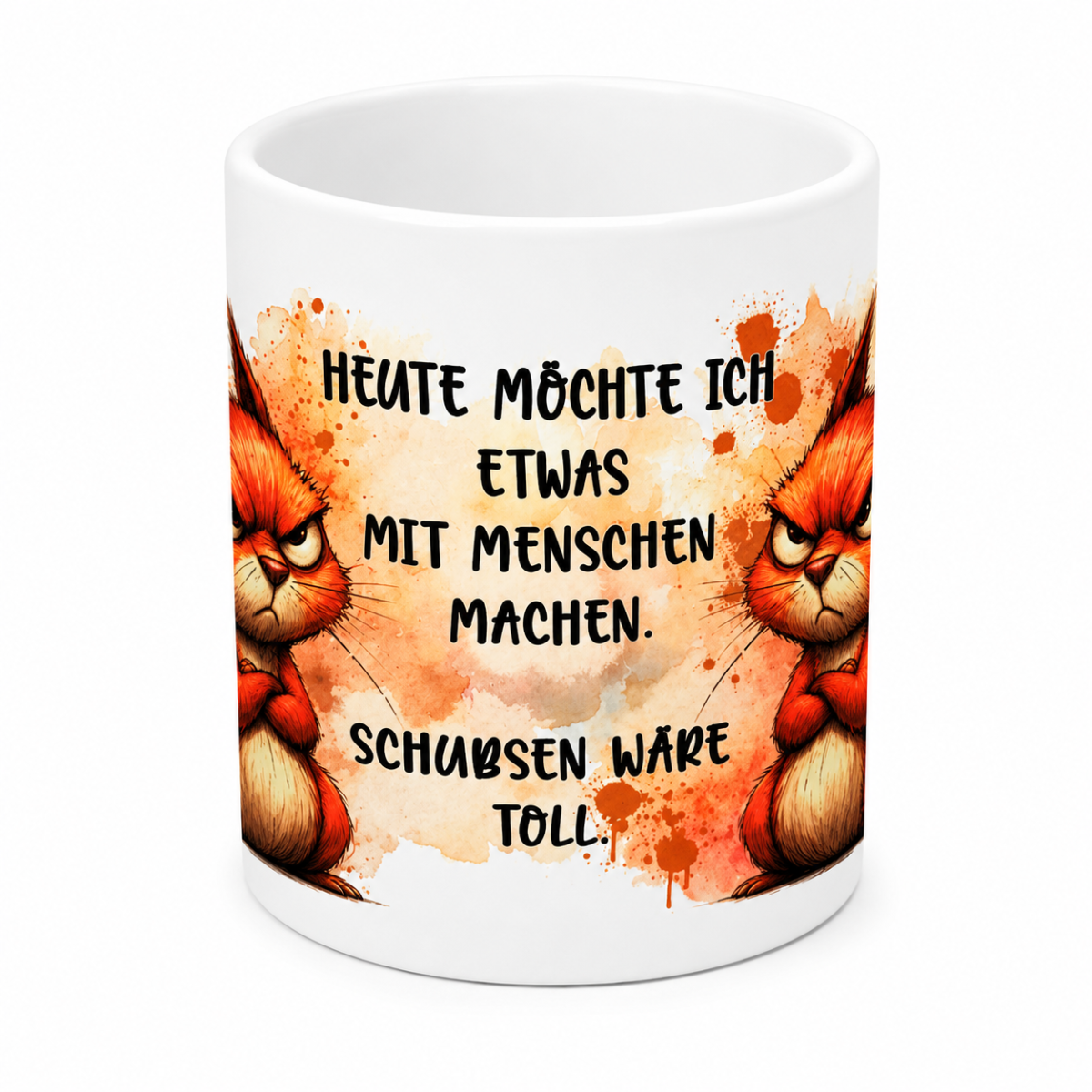 Tasse Eichhörnchen böse guckend