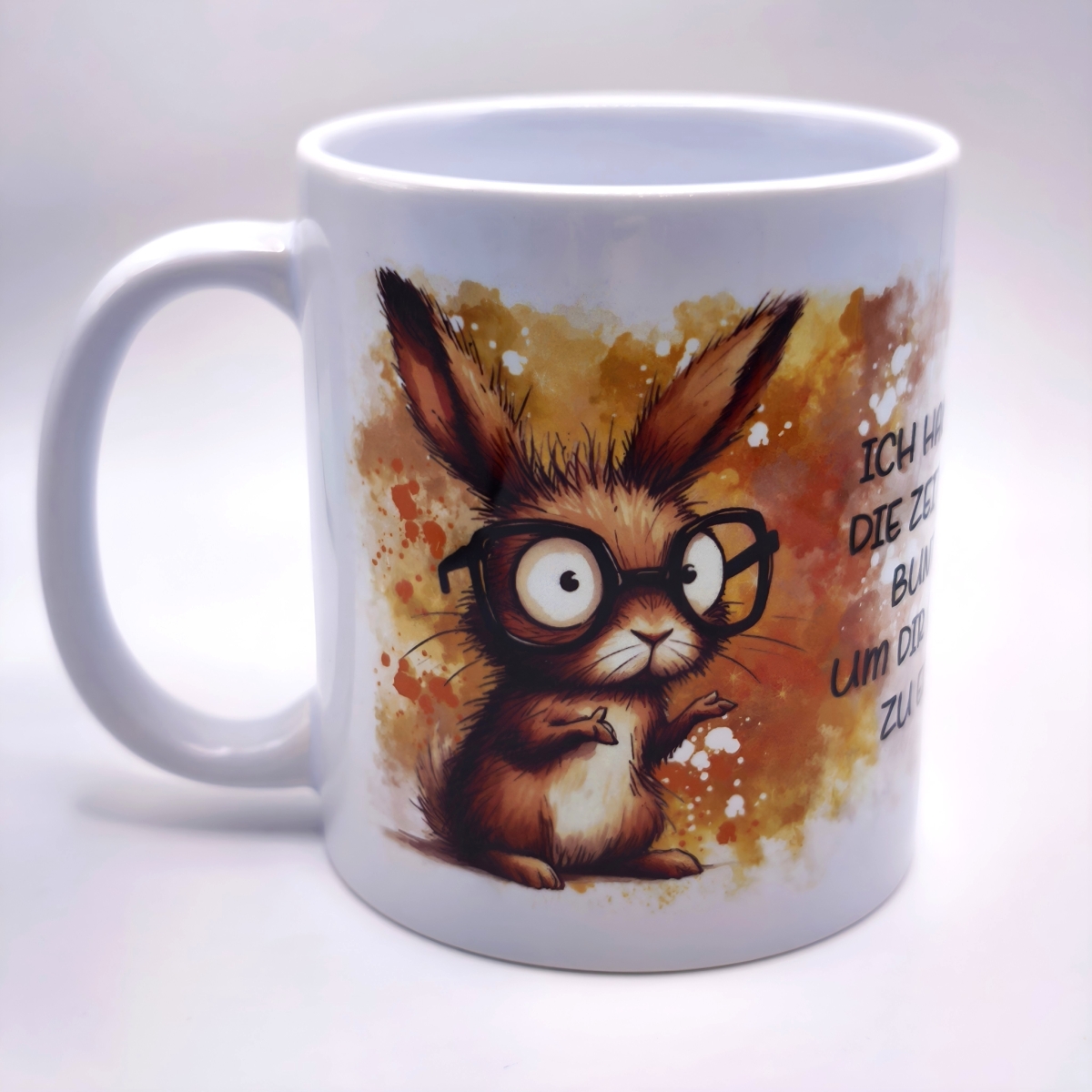 Hase mit Brille Tasse