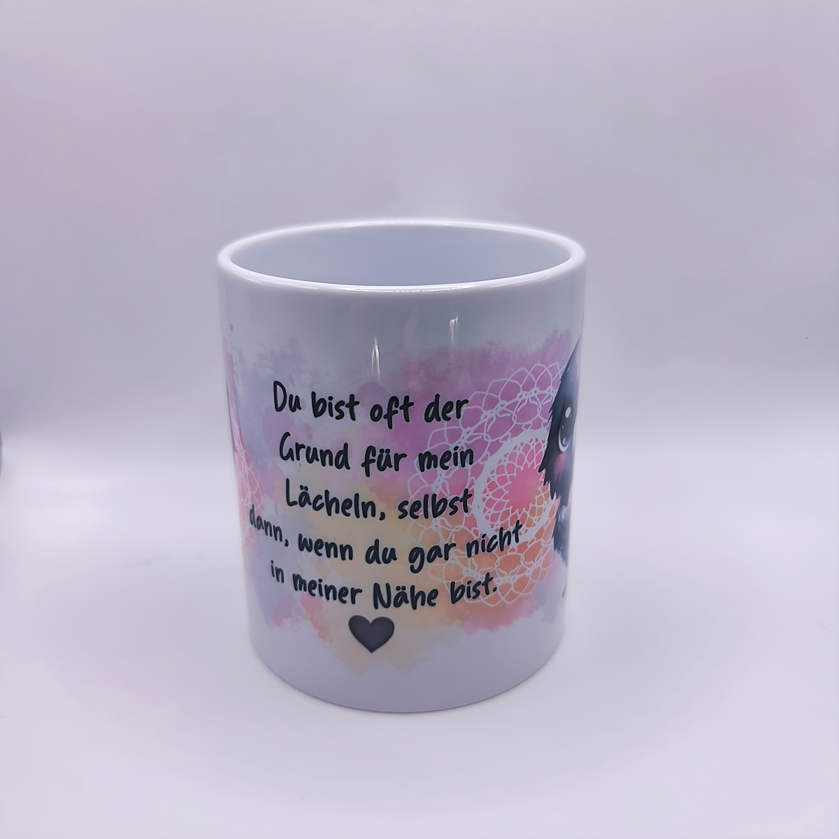 Krähen Tasse mit Herz