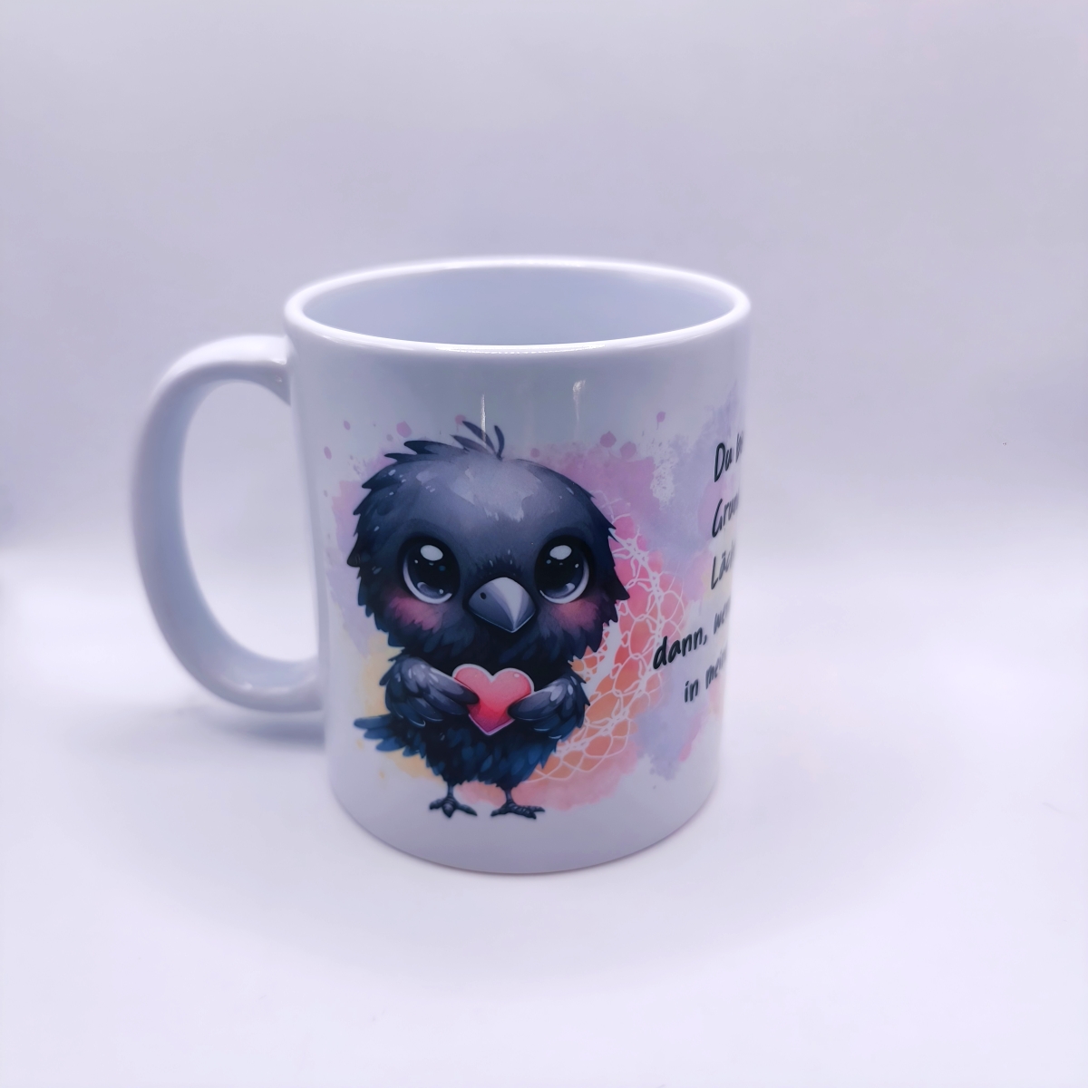 Krähen Tasse mit Herz
