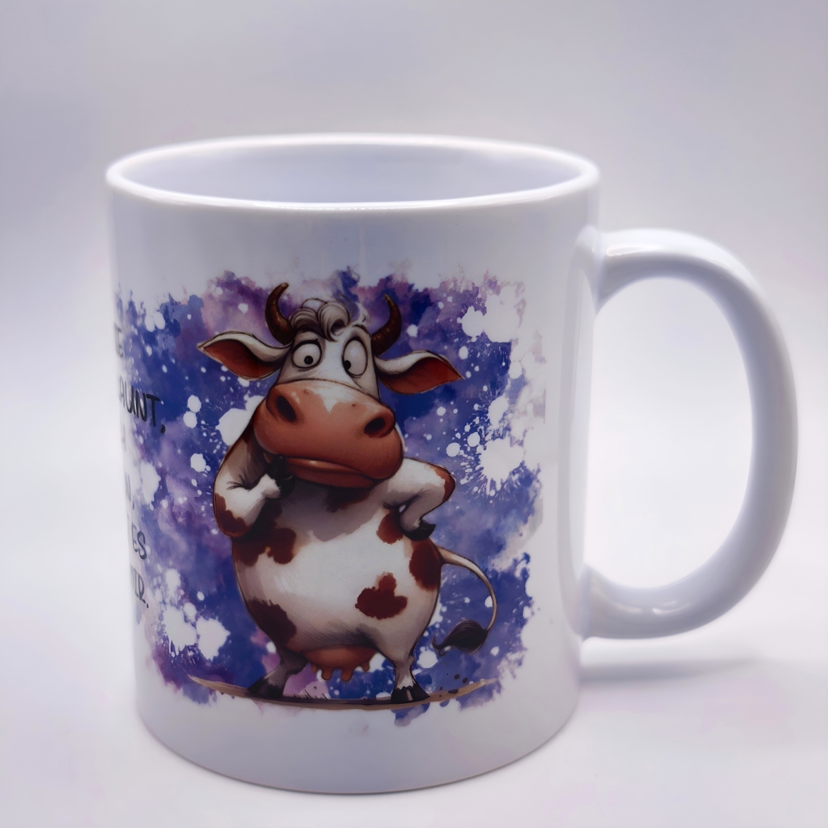 Tasse Kuh stehend