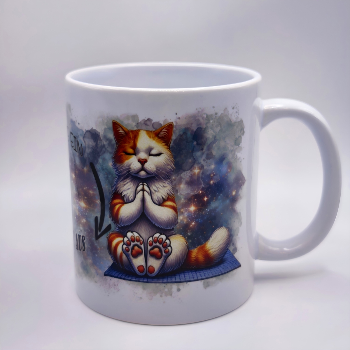 Katzen Yoga tasse